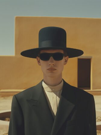 Mysterious Figure in Desert City Mysterious Figure in Desert City